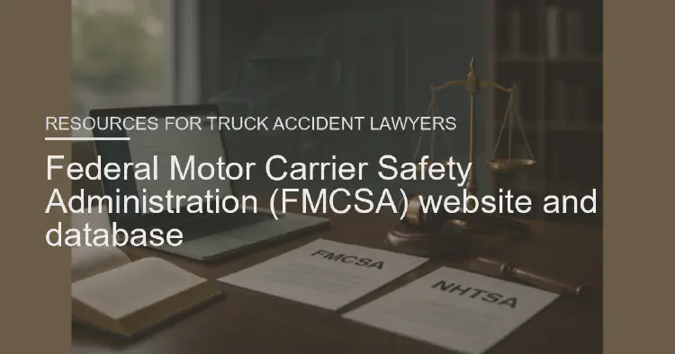 Federal Motor Carrier Safety Administration (FMCSA) website and database