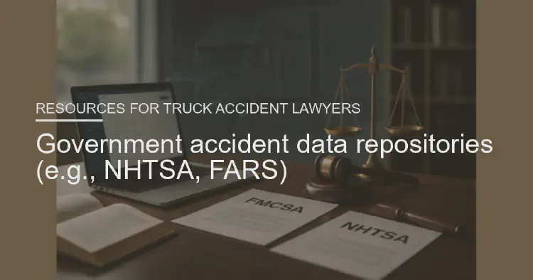 Government accident data repositories (e.g., NHTSA, FARS)