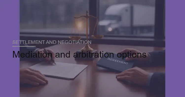 Mediation and arbitration options