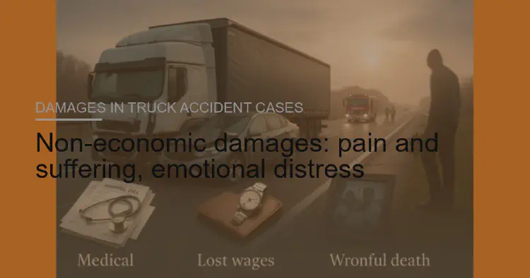 Non-economic damages: pain and suffering, emotional distress