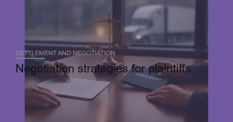Negotiation strategies for plaintiffs