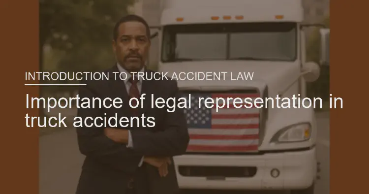 Importance of legal representation in truck accidents