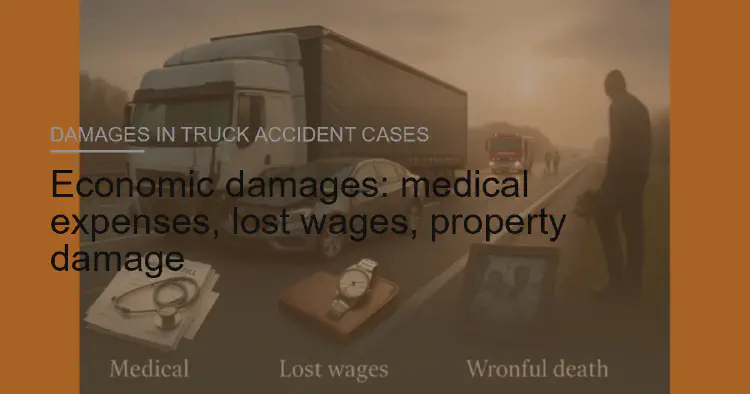 Economic damages: medical expenses, lost wages, property damage