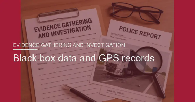 Black box data and GPS records
