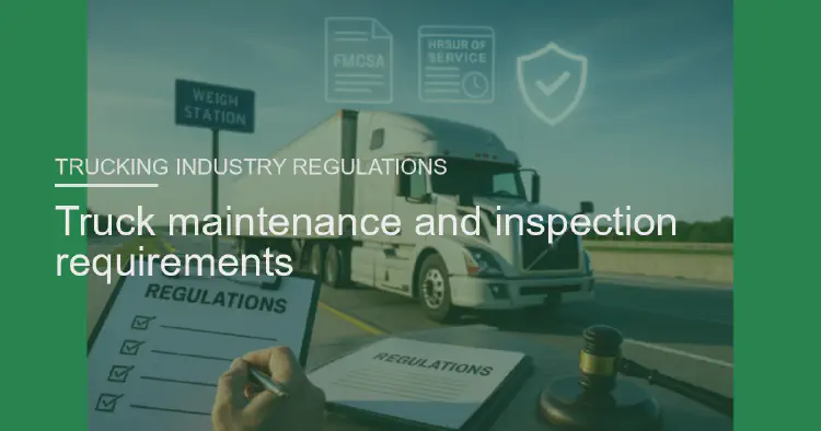 Truck maintenance and inspection requirements
