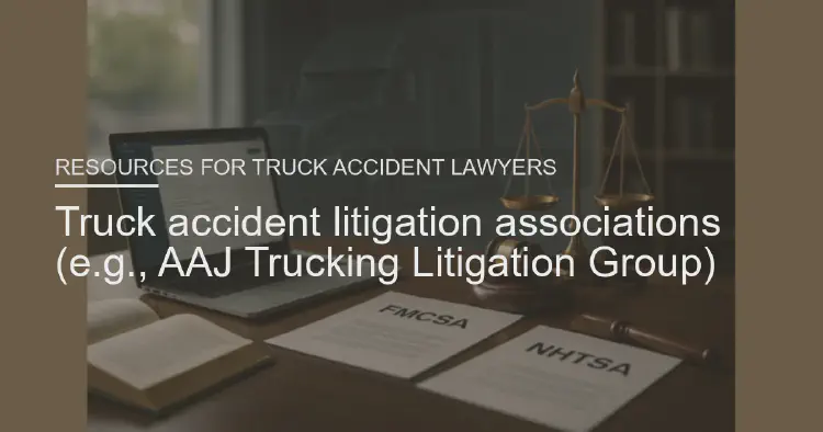 Truck accident litigation associations (e.g., AAJ Trucking Litigation Group)