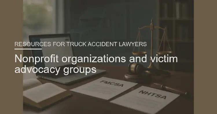 Nonprofit organizations and victim advocacy groups